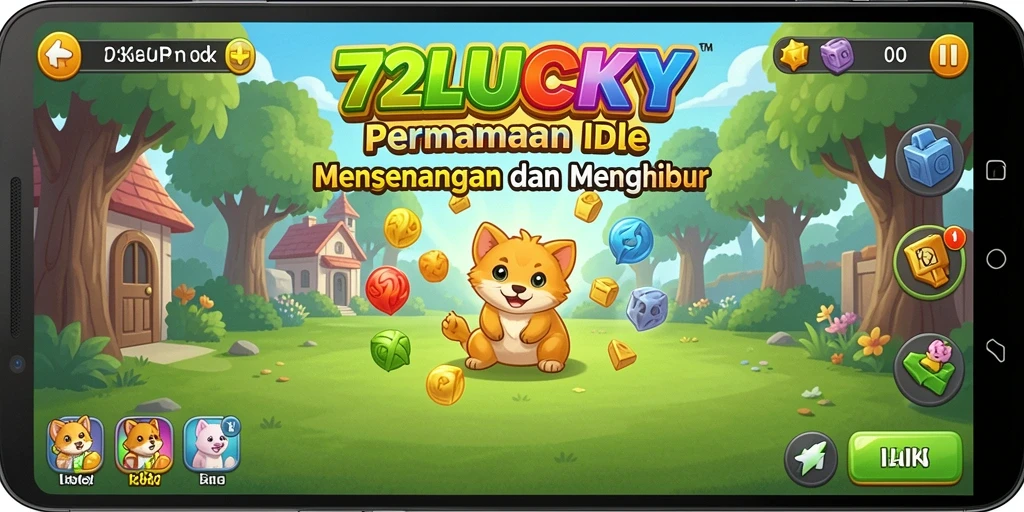 Screenshot gameplay <strong>72LUCKY</strong>, menunjukkan keseruan dan fitur Idle-nya.
