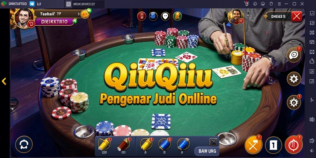 Screenshot gameplay dari DIREKTURTOTO yang menampilkan aksi seru QiuQiu.