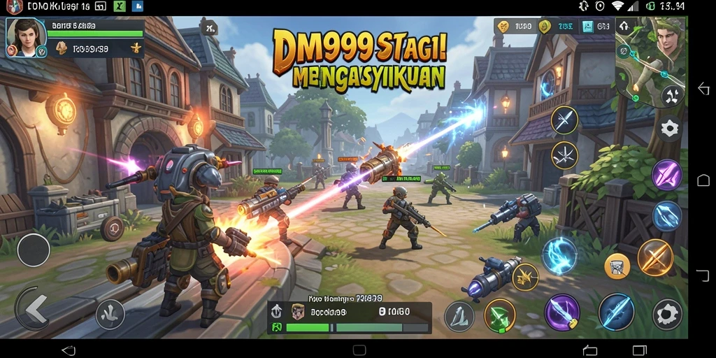 Tampilan menarik dari gameplay SLG DMD999 dengan pertempuran strategis.