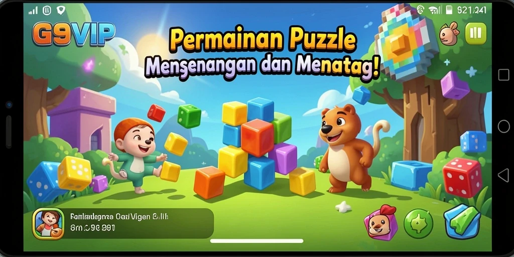 Tangkapan layar menunjukkan gameplay Puzzle yang mengasyikkan di G9VIP.