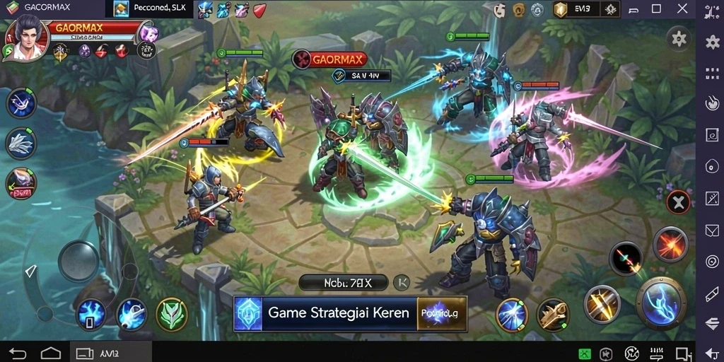 Tangkapan layar GACORMAX menunjukkan gameplay strategis yang mendebarkan.