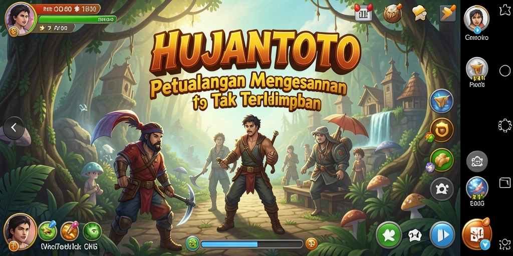 Screenshot gameplay HUJANTOTO yang penuh petualangan.