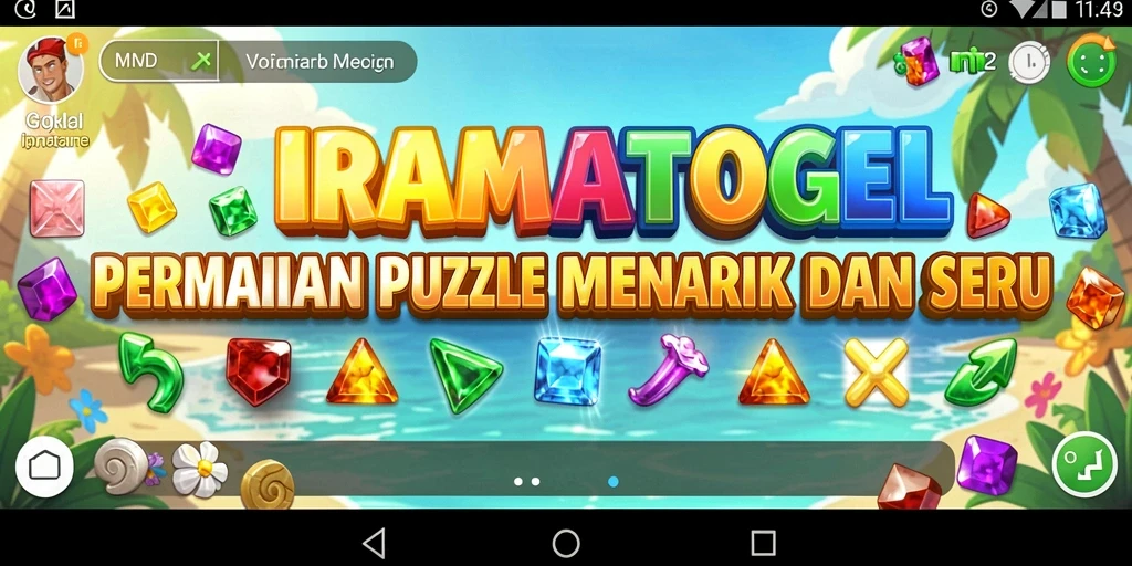 Tampilan gameplay menarik IRAMATOGEL dengan berbagai teka-teki yang menantang.