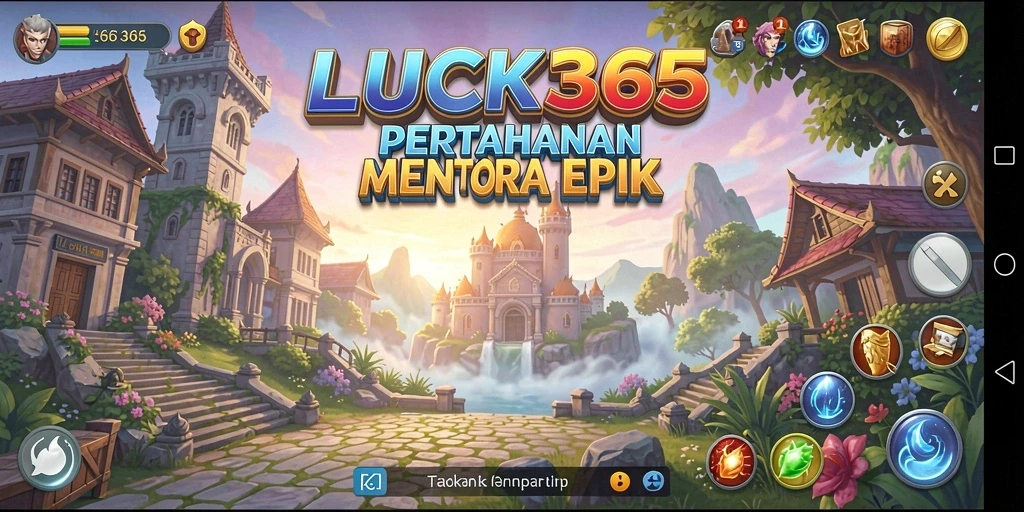 Tampilan gameplay LUCK365 yang penuh aksi dan strategi Tower Defense.