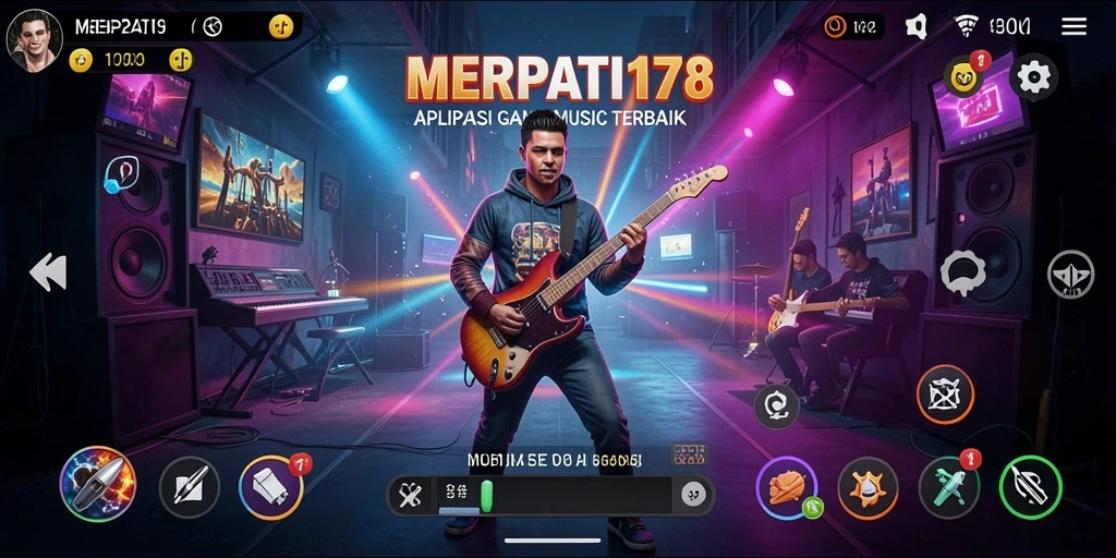 Tampilan gameplay menarik dari MERPATI178 yang menampilkan berbagai tantangan musik.