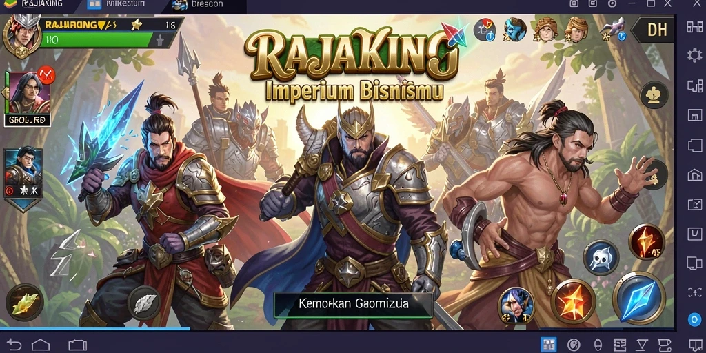Tampilan gameplay RAJAKING yang menampilkan pengelolaan bisnis yang menarik.