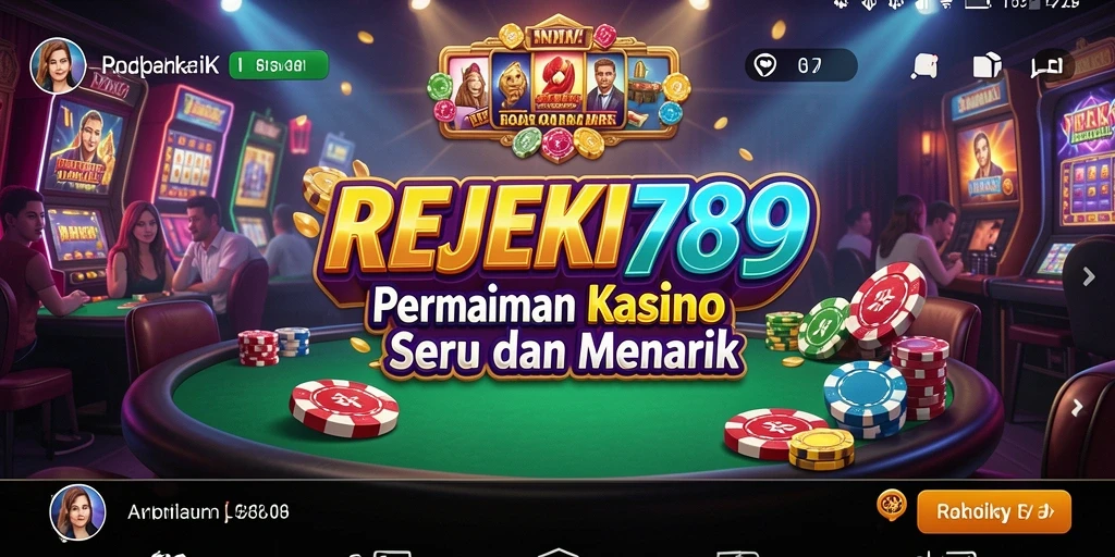 Tampilan gameplay seru di REJEKI789 dengan berbagai pilihan permainan Kasino.