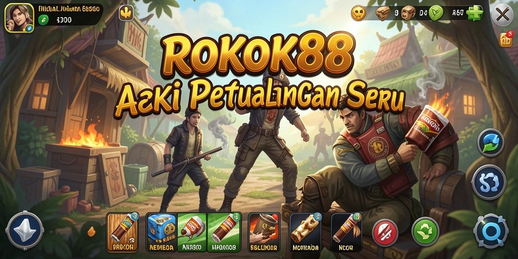 Tampilan gameplay ROKOK88 yang penuh aksi dan efek visual menakjubkan.