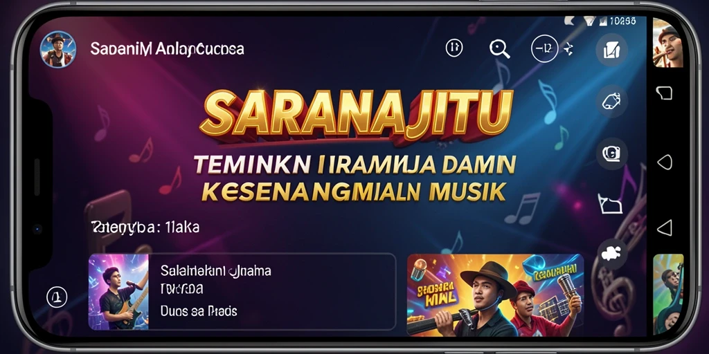 Screenshot menunjukkan gameplay seru dalam aplikasi SARANAJITU.