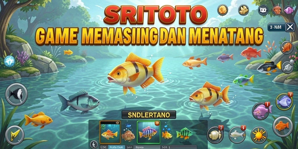 Tampilan gameplay SRITOTO yang menampilkan momen memancing penuh ketegangan.