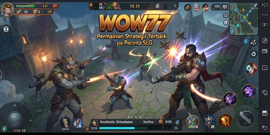 Tangkapan layar gameplay WOW77 yang menampilkan pertempuran epik dan strategi.