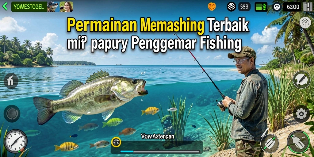 Tampilan gameplay YOWESTOGEL yang menarik saat memancing.
